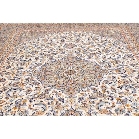 Tappeto Kashan Persia beige bianco 250x346