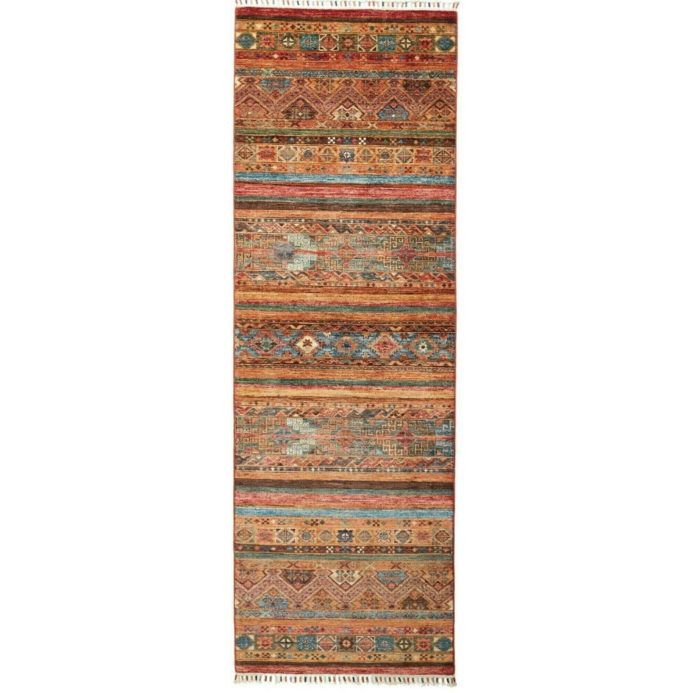 Tappeto Samarkand Pakistan rosso arancione 80x250