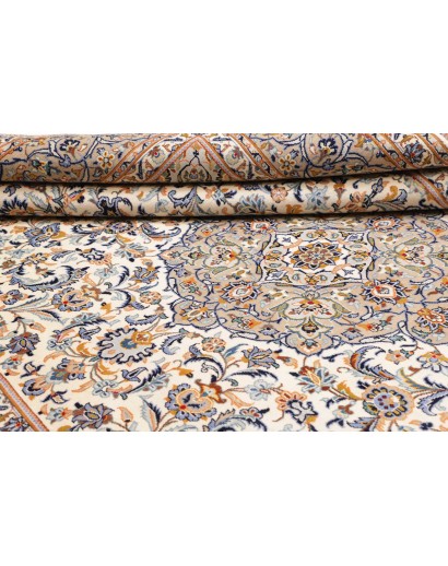 Tappeto Kashan Persia beige bianco 250x346