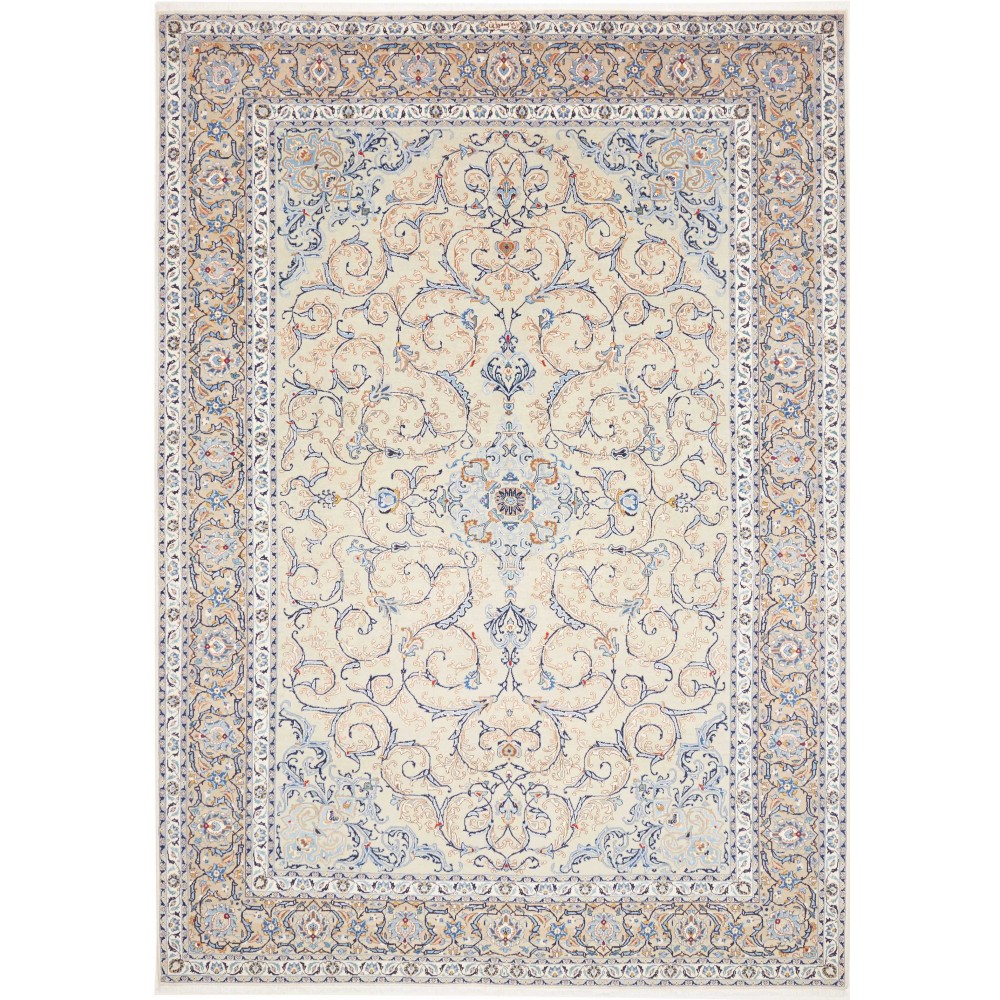 Tappeto Kashan Persia bianco grigio 240x342