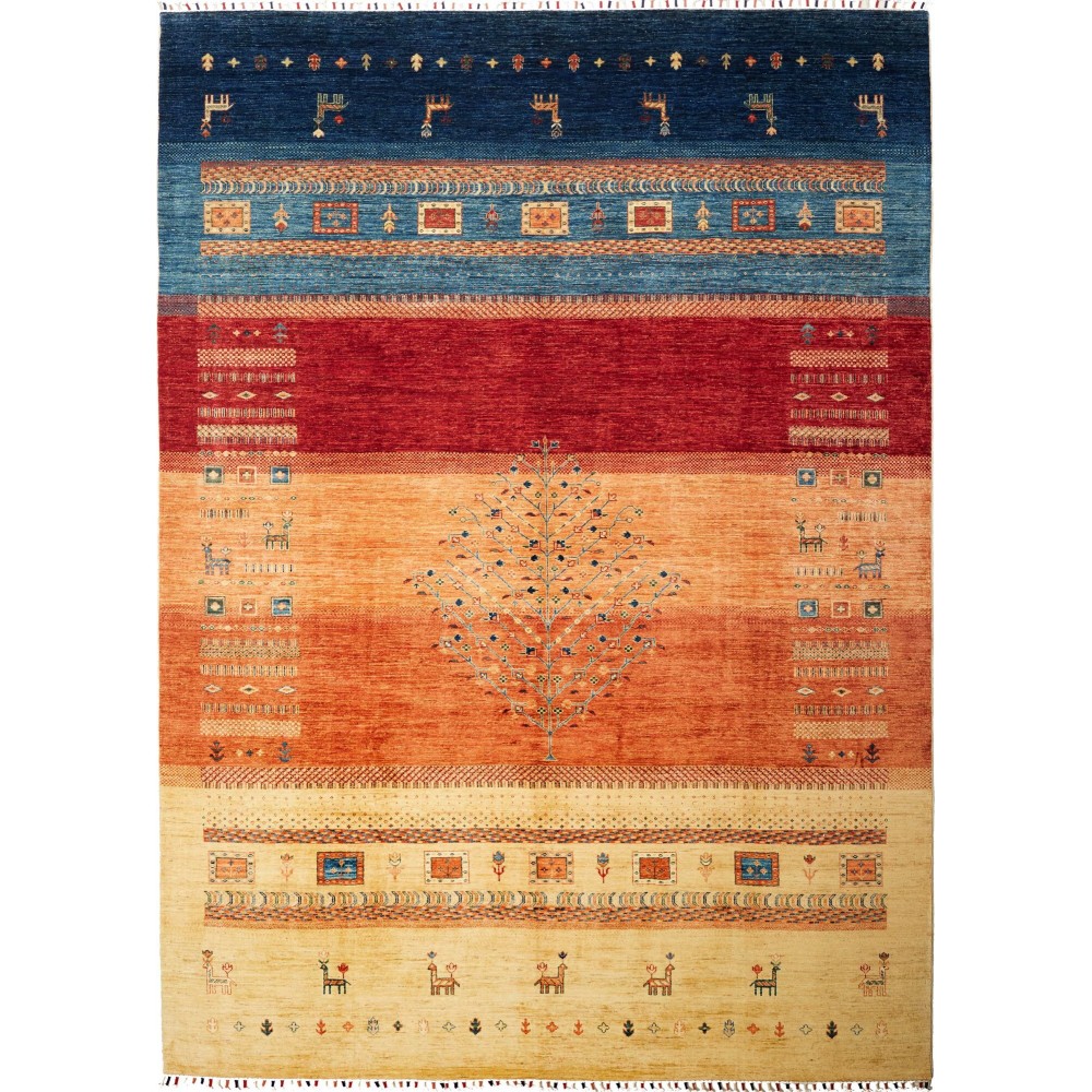 Tappeto Siva Pakistan arancione grigio 254x347