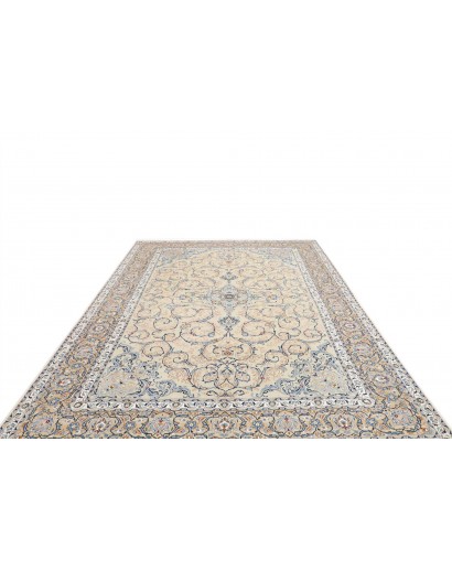 Tappeto Kashan Persia bianco grigio 240x342