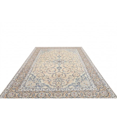 Tappeto Kashan Persia bianco grigio 240x342
