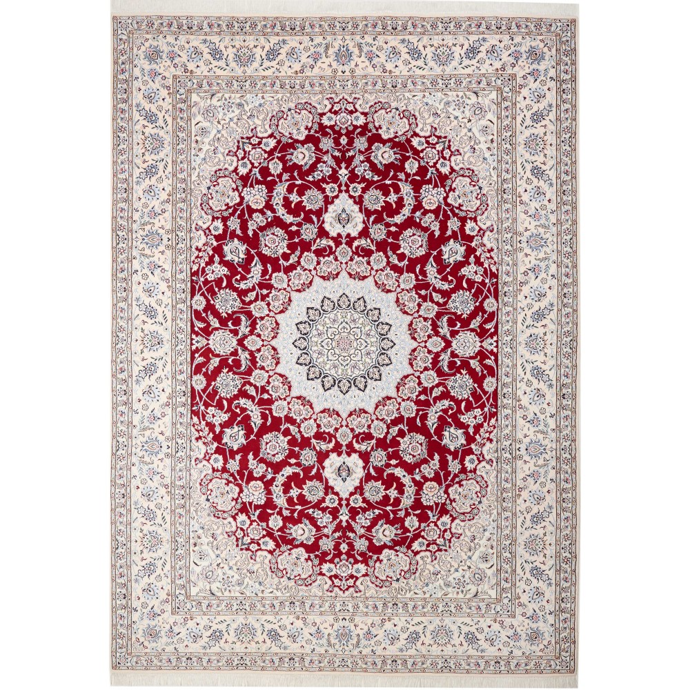 Tappeto Nain 9La Persia bianco grigio 250x352