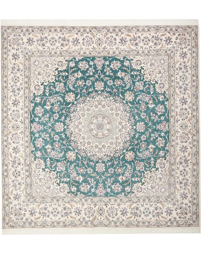 Tappeto Nain 9La Persia bianco azzurro 251x253