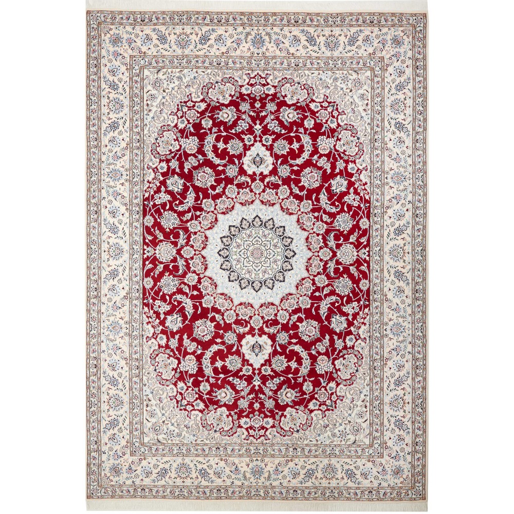 Tappeto Nain 9La Persia bianco grigio 250x358