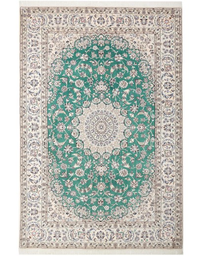 Tappeto Nain 9La Persia bianco azzurro 200x298