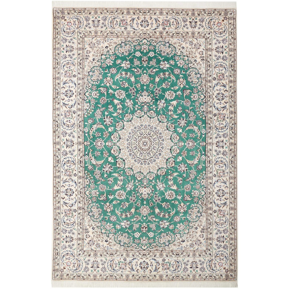 Tappeto Nain 9La Persia bianco azzurro 200x298