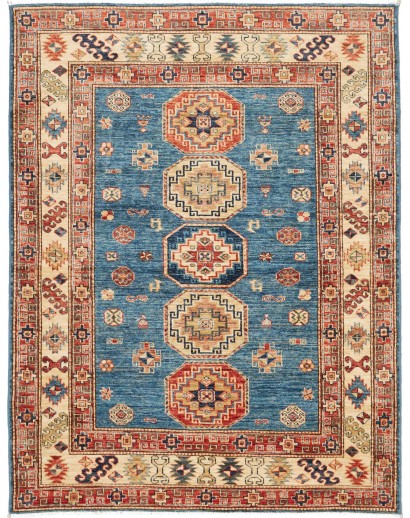 Tappeto Kazak Fine Pakistan marrone grigio 148x197