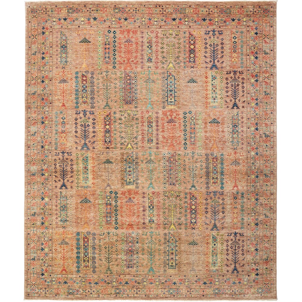 Tappeto Tribal Pakistan marrone grigio 245x298