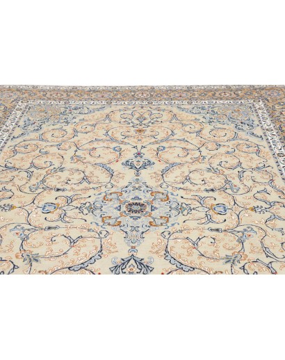 Tappeto Kashan Persia bianco grigio 240x342