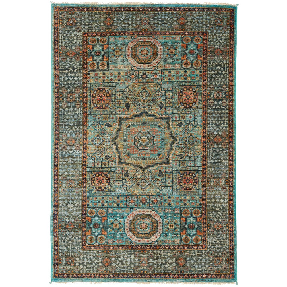 Tappeto Mamlouk Pakistan azzurro verde 85x126