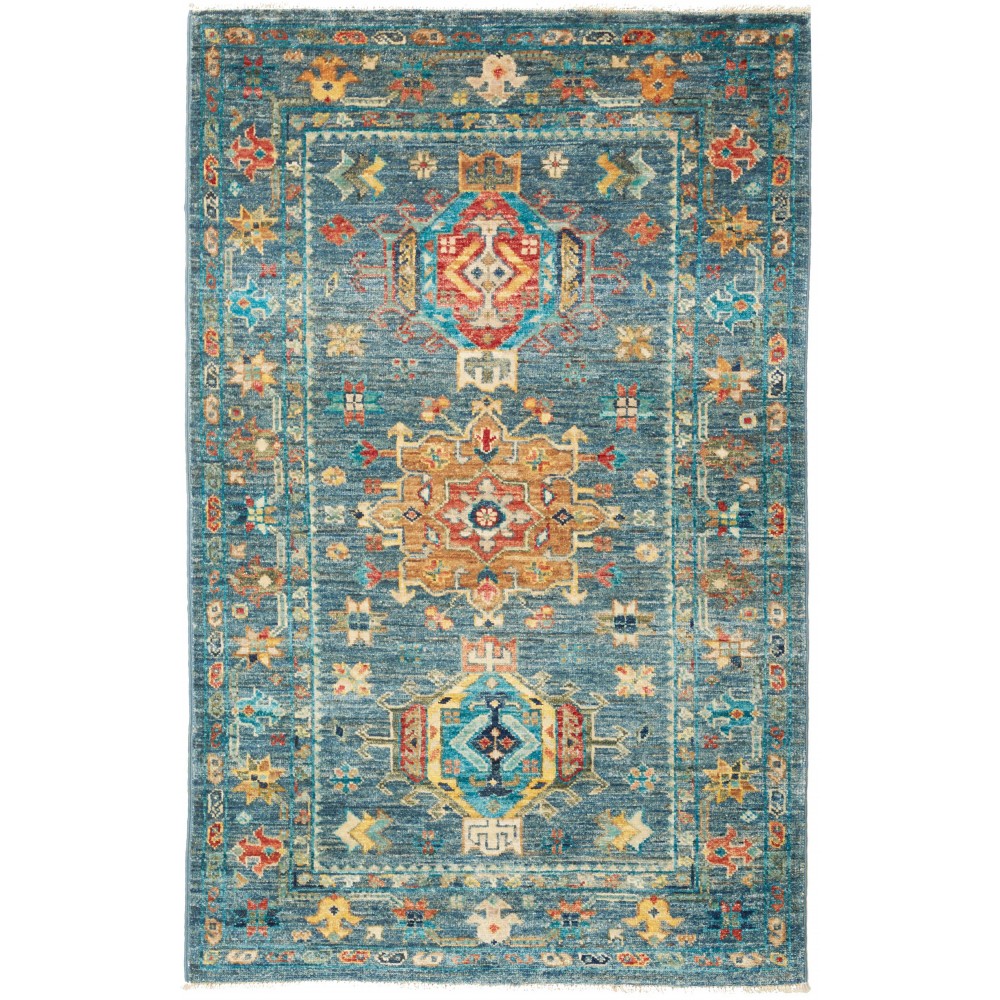 Tappeto Tribal Pakistan bianco grigio 79x123