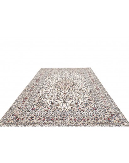 Tappeto Kashan Persia bianco azzurro 245x360