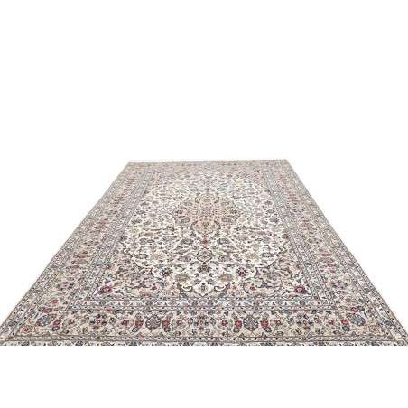 Tappeto Kashan Persia bianco azzurro 245x360