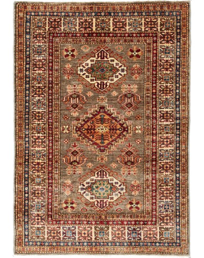 Tappeto Kazak Fine Pakistan marrone arancione 101x144