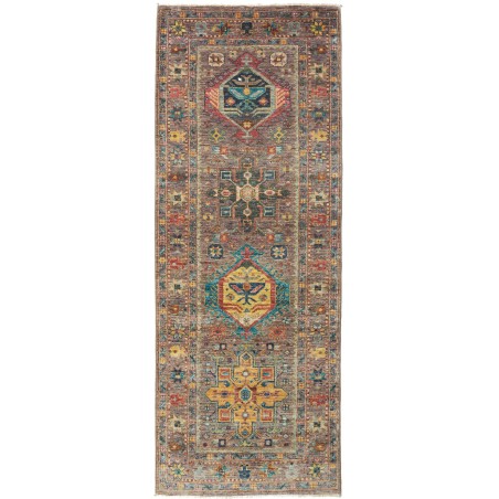 Tappeto Tribal Pakistan bianco marrone 75x201