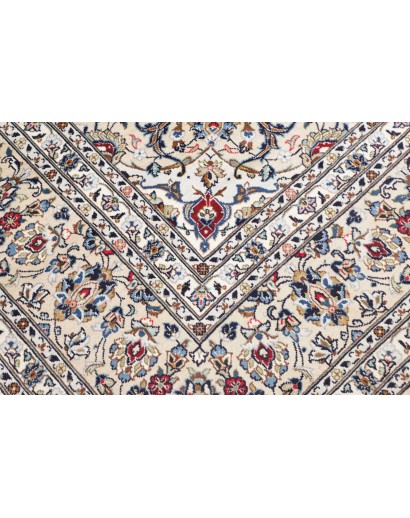 Tappeto Kashan Persia bianco azzurro 245x360