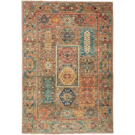 Tappeto Tribal Pakistan bianco marrone 126x181