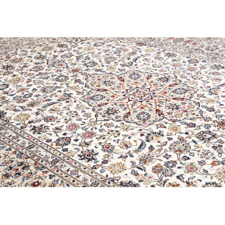 Tappeto Kashan Persia bianco azzurro 245x360