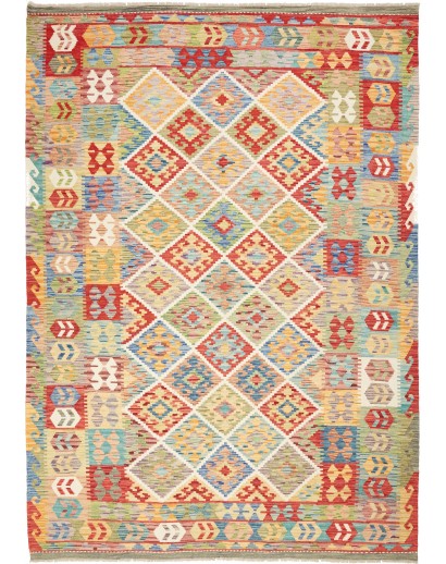 Tappeto Kilim Afghanistan marrone 203x287