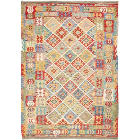 Tappeto Kilim Afghanistan marrone 203x287