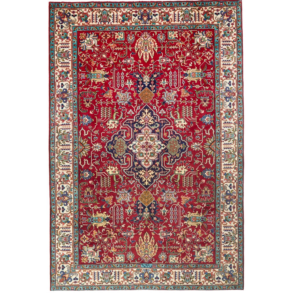 Tappeto Tabriz Persia marrone giallo 193x286