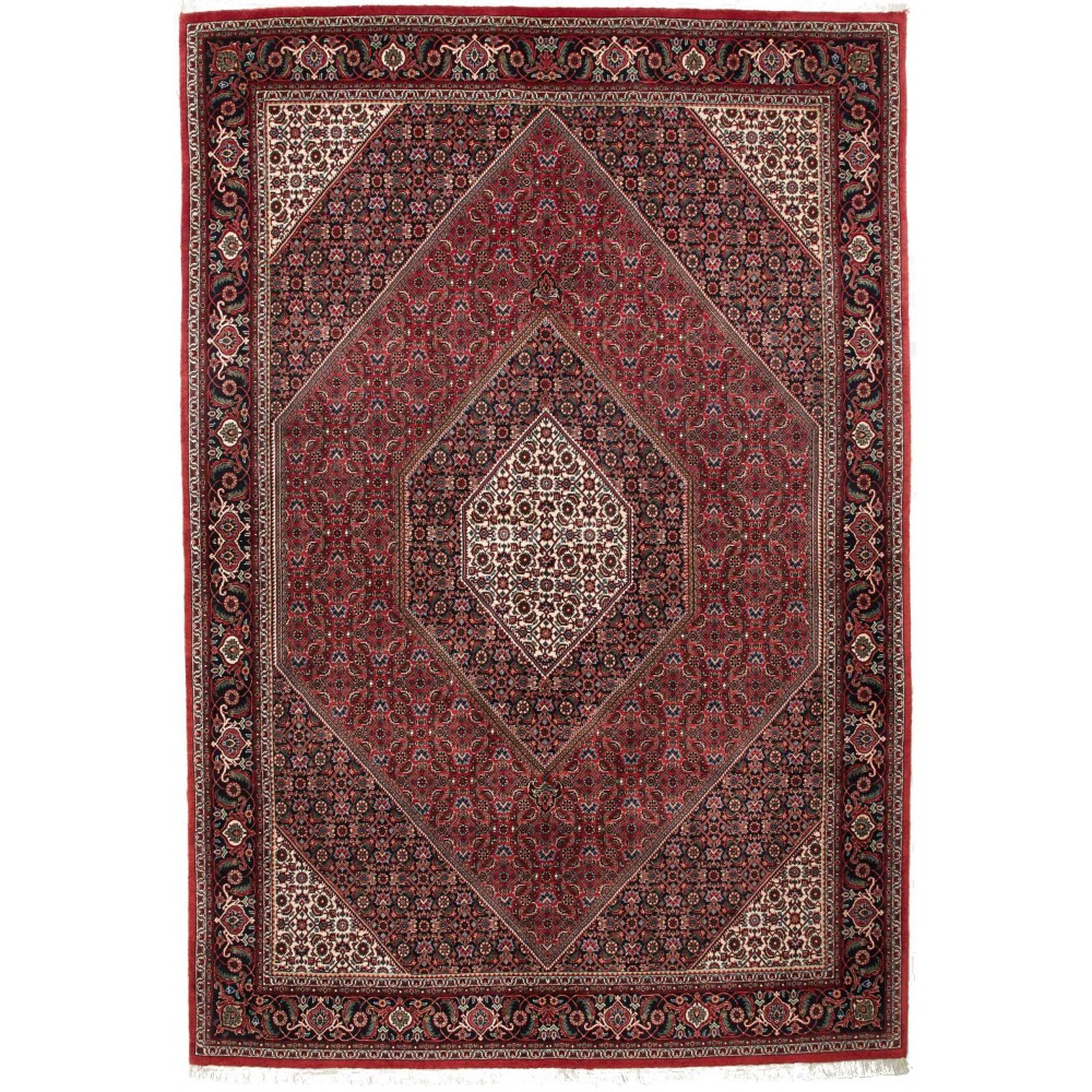 Tappeto Bidjar con seta Persia grigio viola 168x246