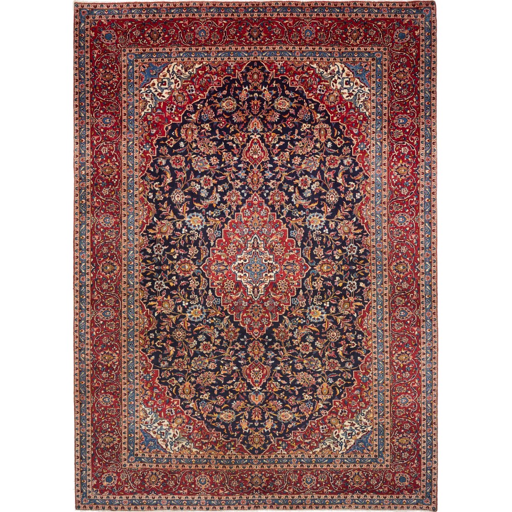 Tappeto Kashan Persia grigio marrone 300x420