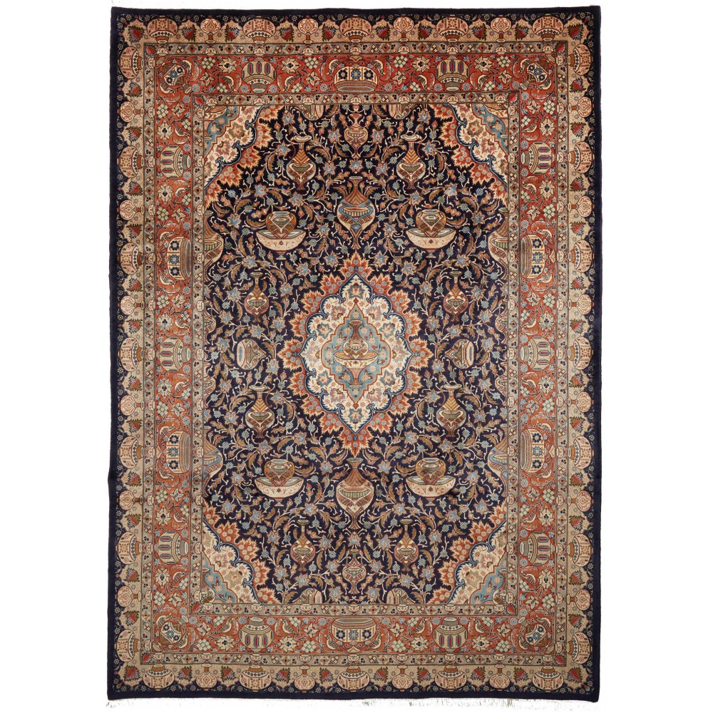 Tappeto Kashamr Zirkhaki Persia azzurro bianco 248x346