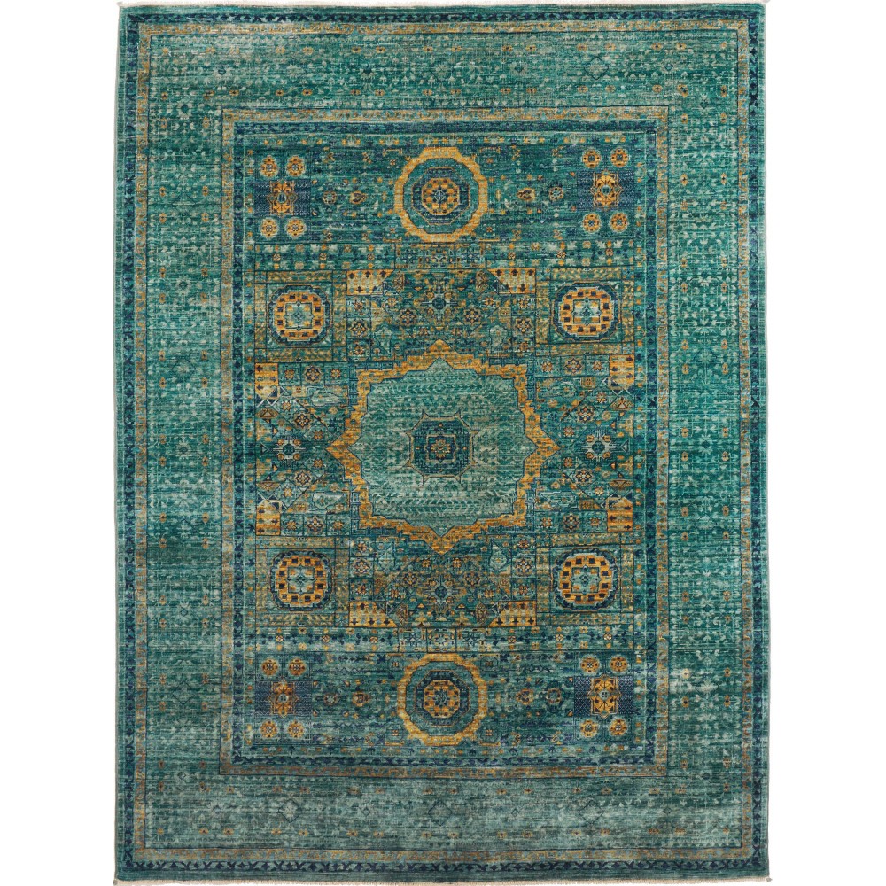 Tappeto Mamlouk Pakistan azzurro bianco 148x202