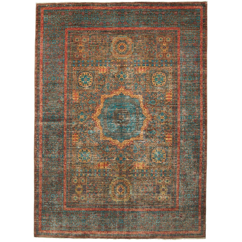 Tappeto Mamlouk Pakistan azzurro verde 169x232