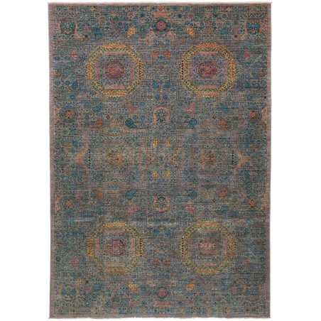 Tappeto Mamlouk Pakistan azzurro bianco 202x297