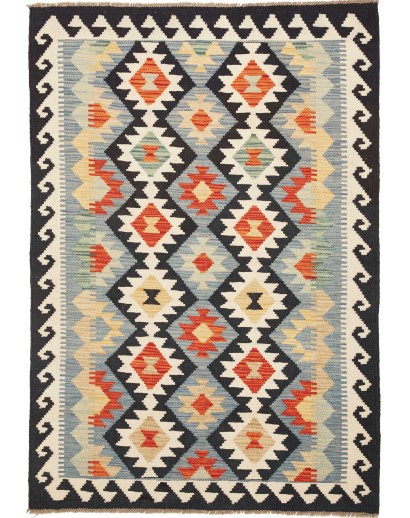 Tappeto Kilim Afghanistan beige grigio 104x152