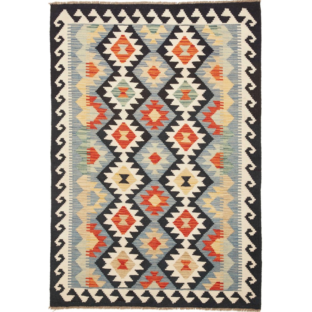 Tappeto Kilim Afghanistan beige grigio 104x152
