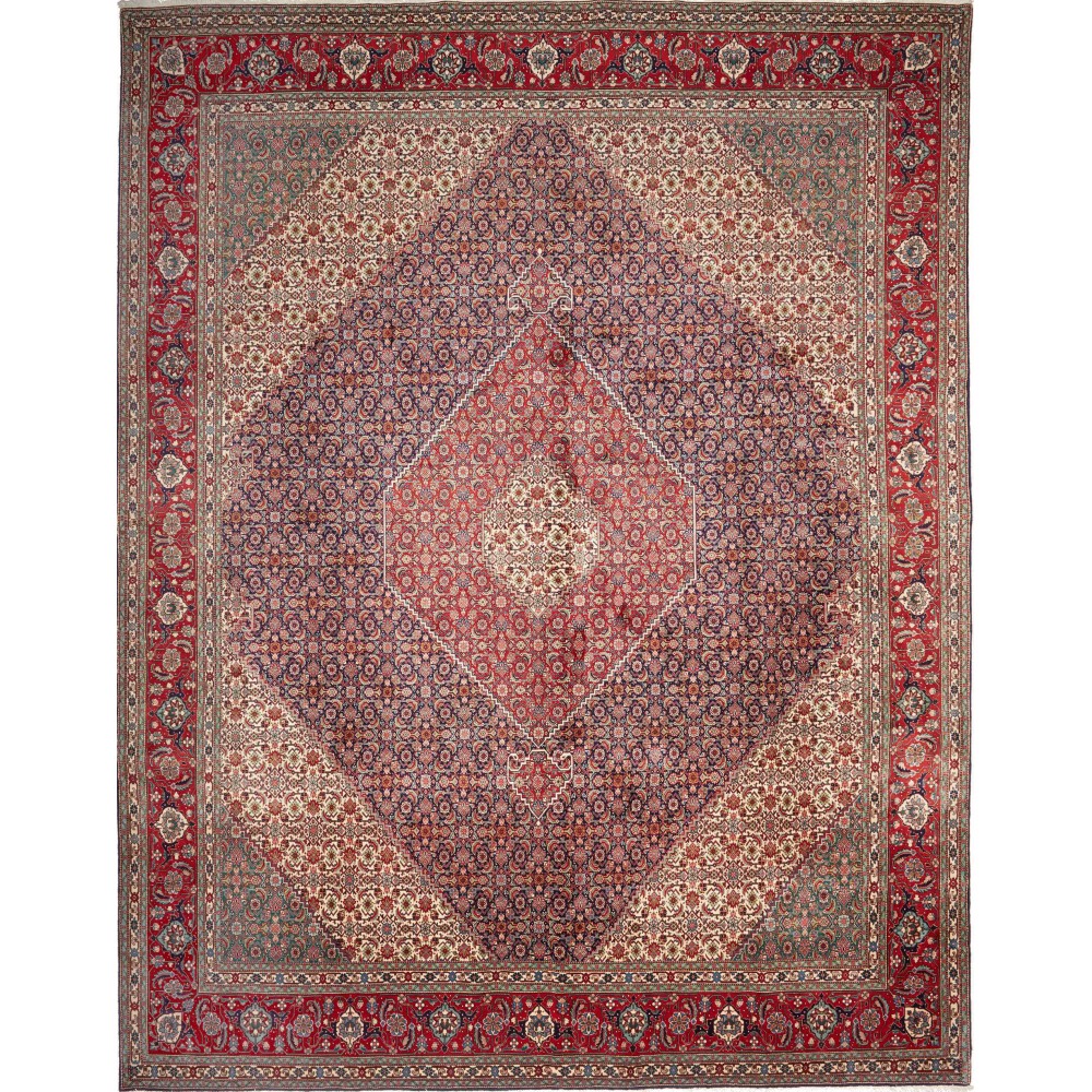 Tappeto Tabriz 40 Raj Persia azzurro grigio 308x397