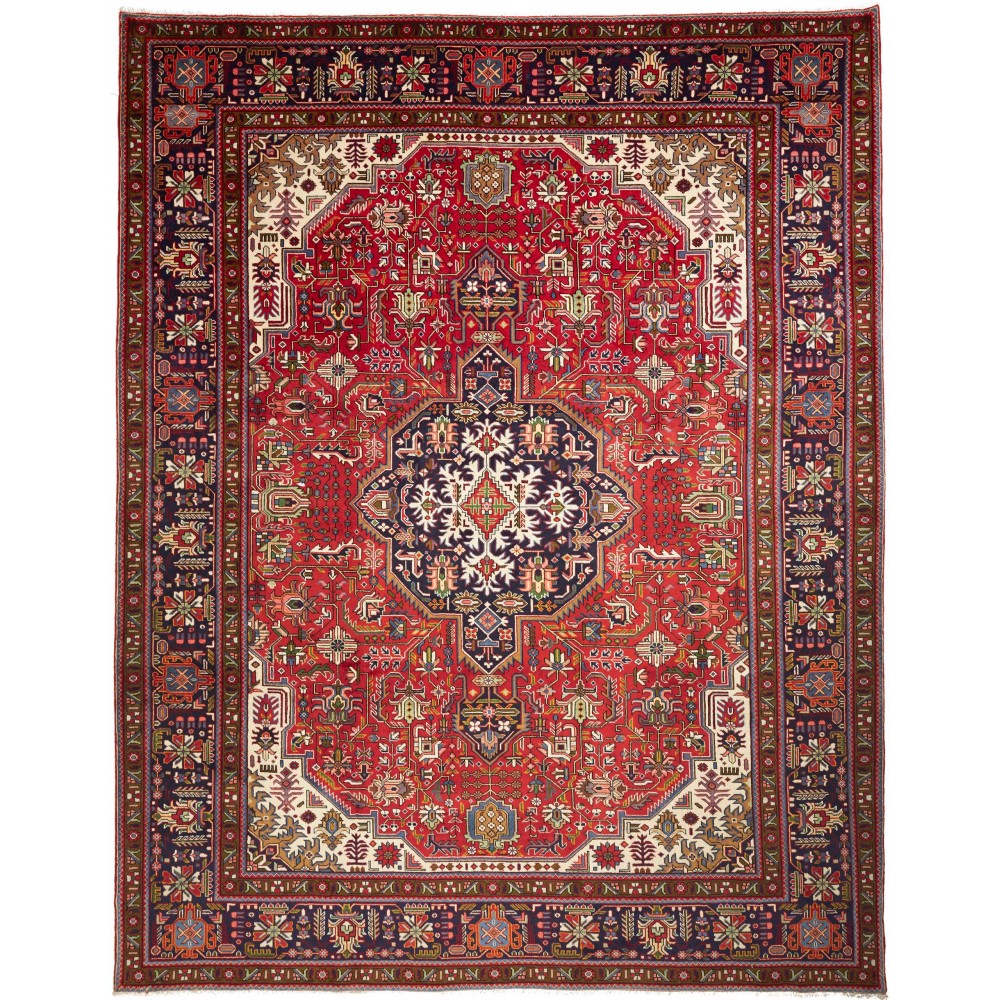 Tappeto Tabriz Persia marrone giallo 304x399