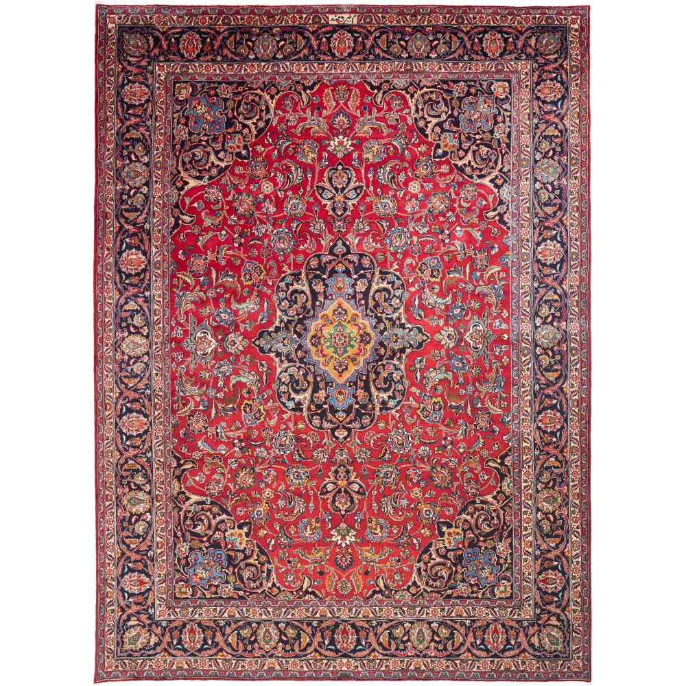 Tappeto Mashad Persia marrone giallo 292x405