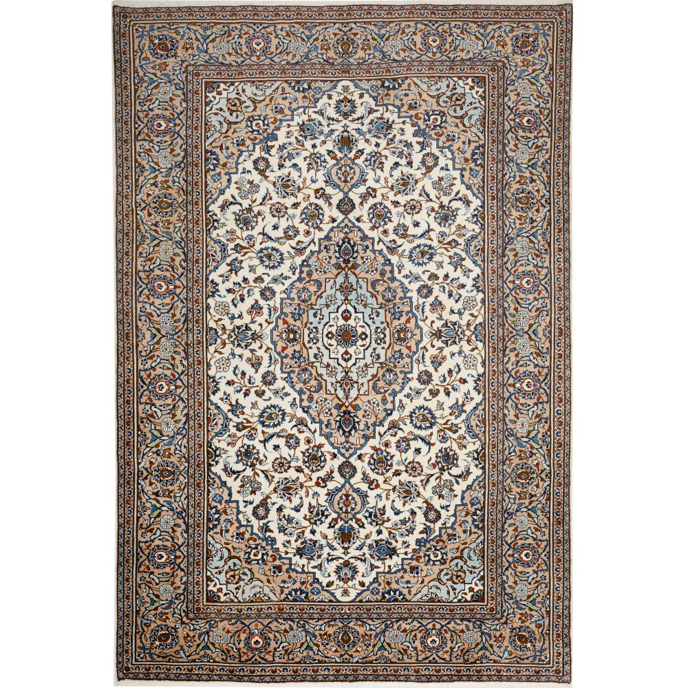 Tappeto Kashan Persia beige marrone 200x297