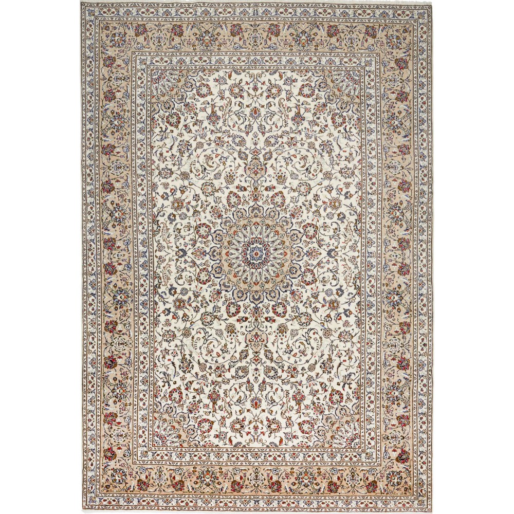 Tappeto Kashan Persia bianco grigio 240x348