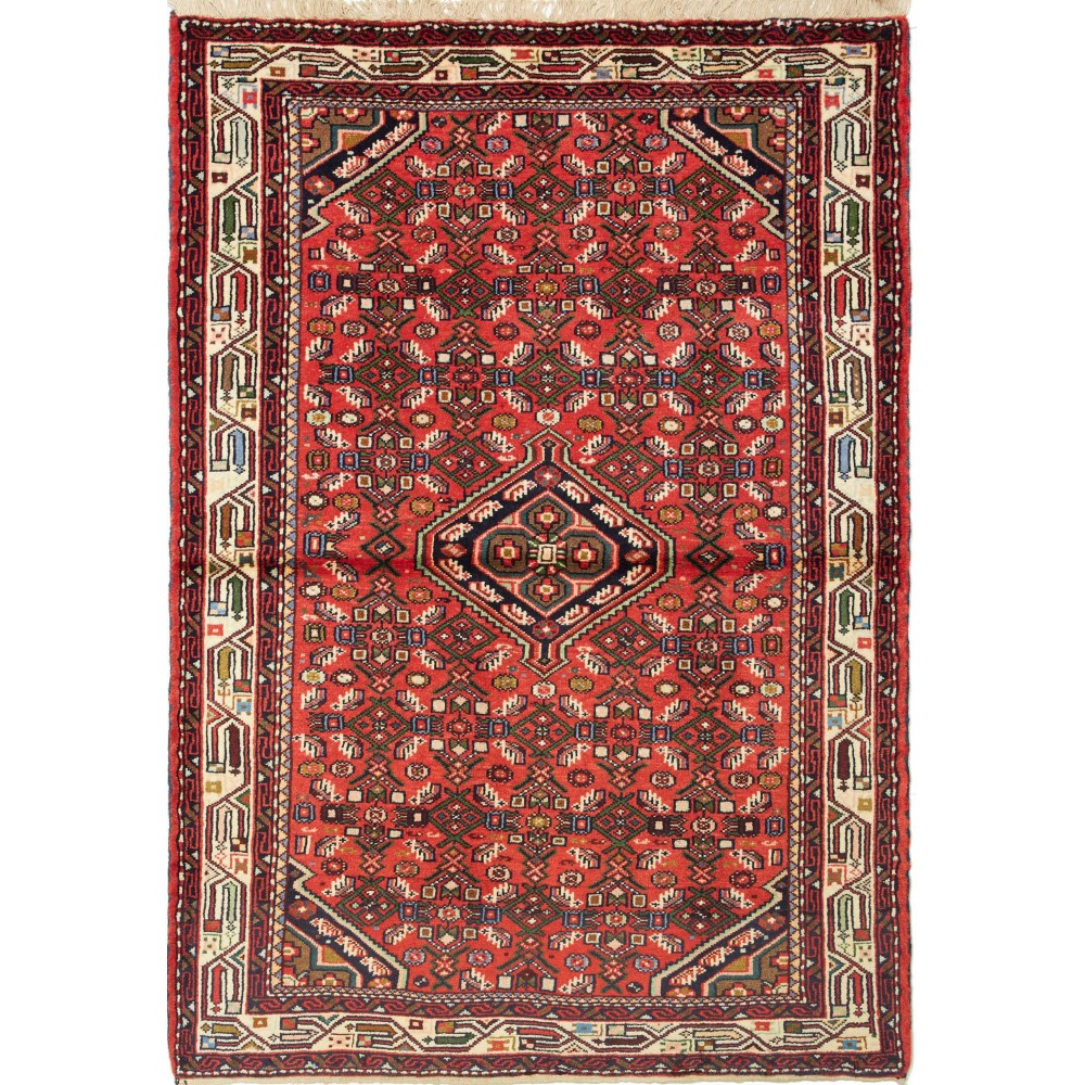 Tappeto Hamadan Persia marrone giallo 105x155