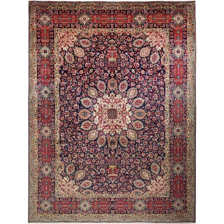 Tappeto Tabriz Persia grigio azzurro 303x400
