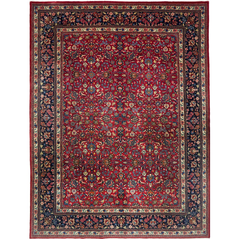 Tappeto Mashad Persia grigio marrone 304x395