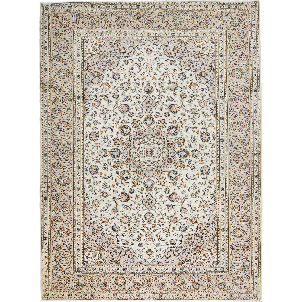 Tappeto Kashan Persia bianco grigio 252x340