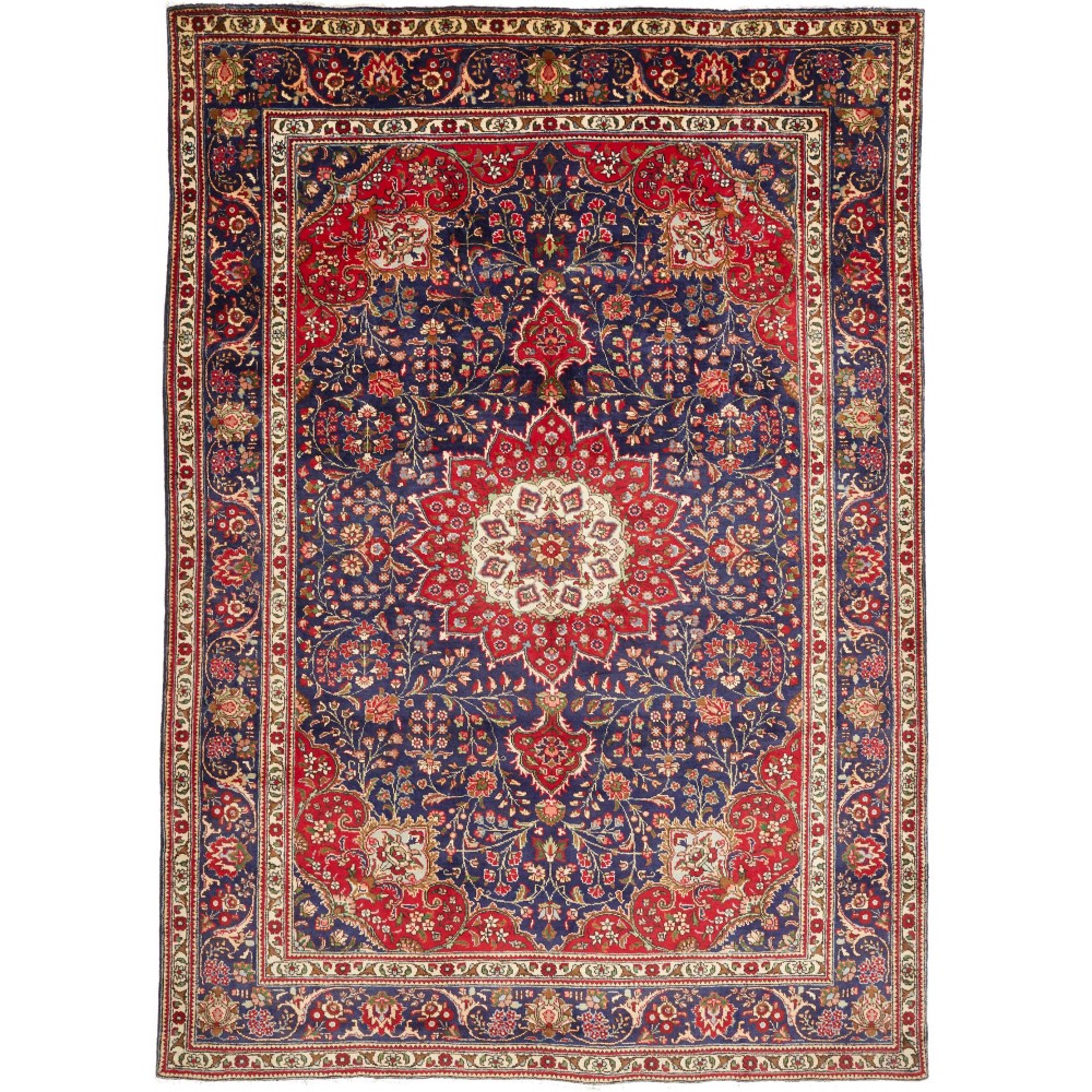 Tappeto Tabriz Persia marrone giallo 209x295