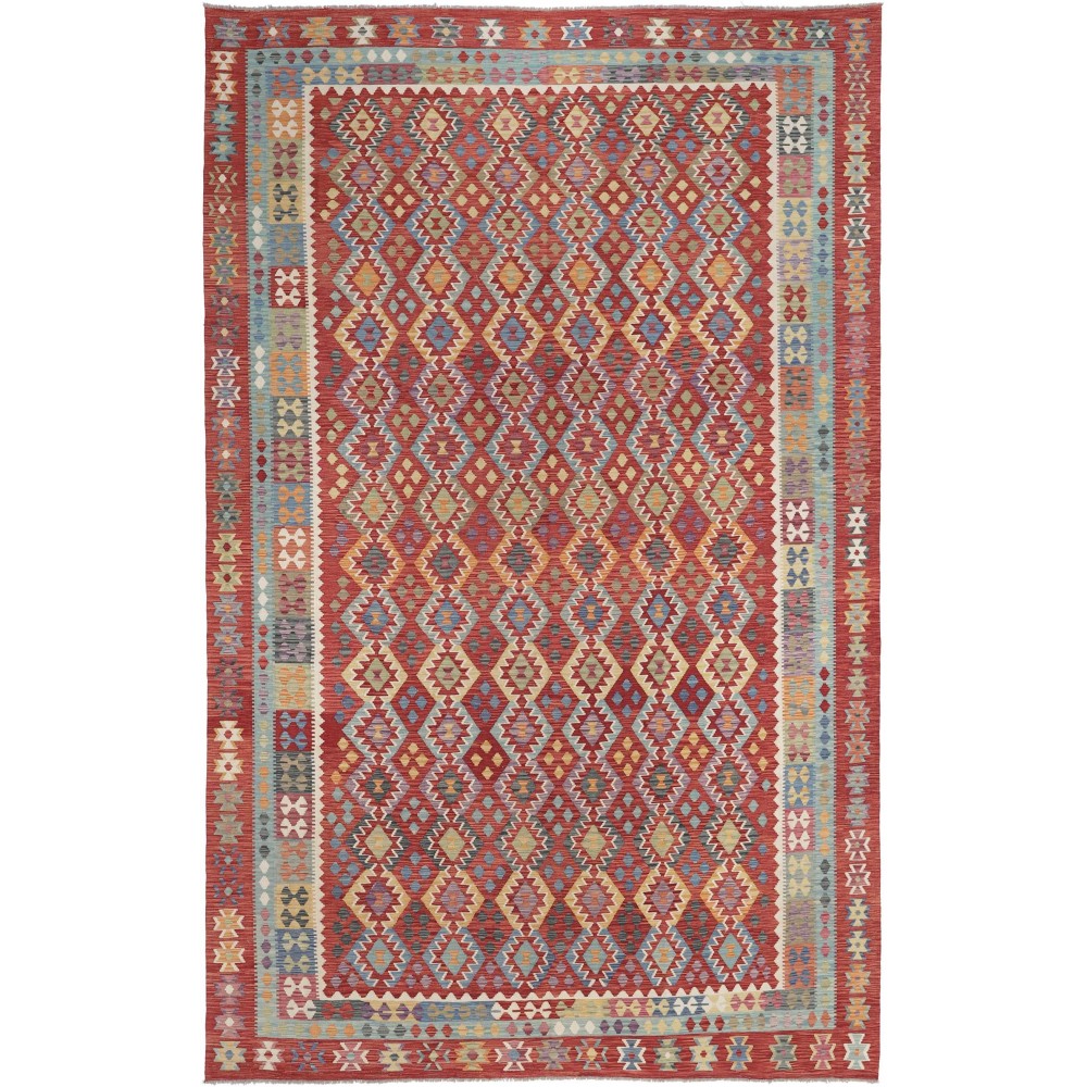 Tappeto Kilim Afghanistan bianco marrone 312x499