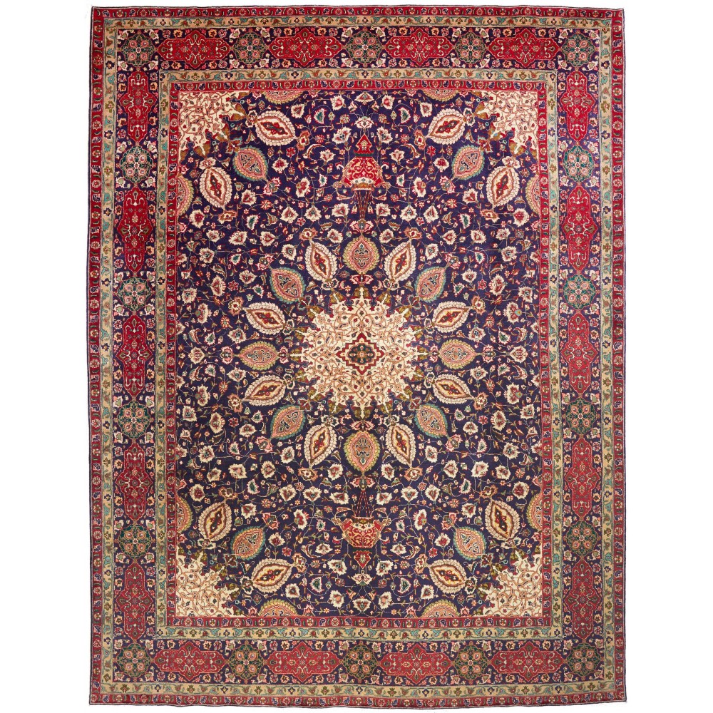 Tappeto Tabriz Persia marrone grigio 300x395