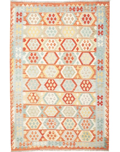 Tappeto Kilim Afghanistan bianco 197x291