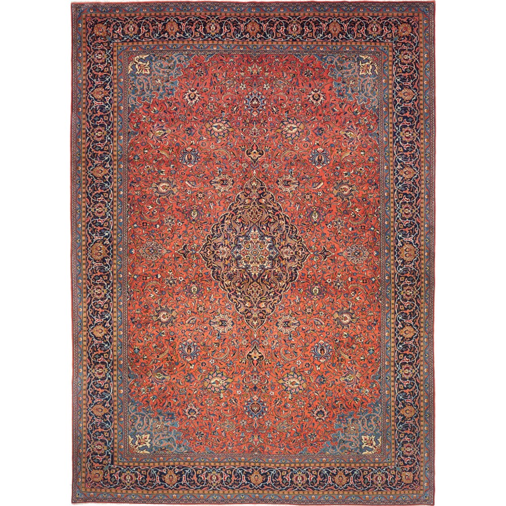 Tappeto Sarough Persia azzurro arancione 296x400