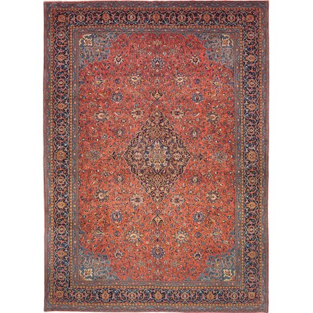 Tappeto Sarough Persia azzurro arancione 296x400